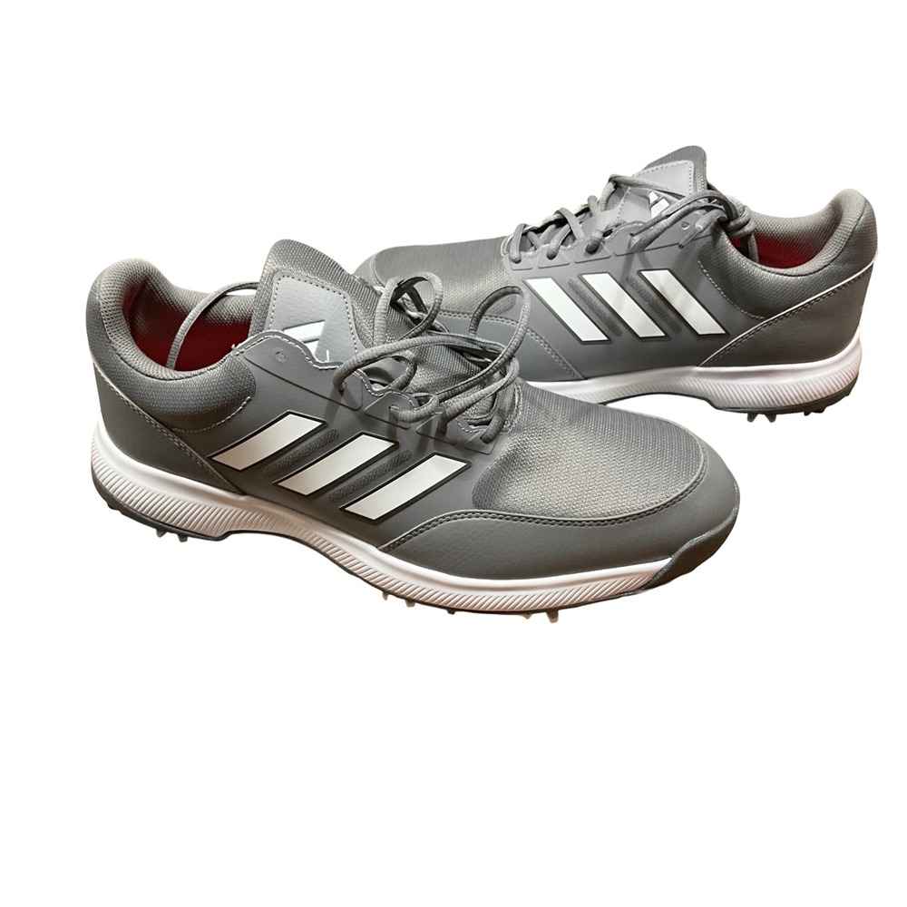 Adidas Tech Response 3.0 Mens Golf Shoes Grey White Spiked GV6889 New